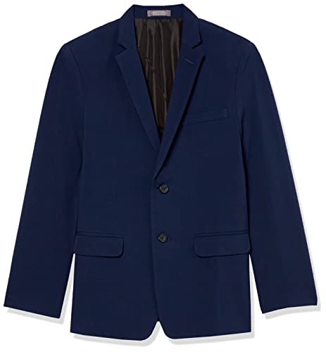 Van Heusen Boys Flex Stretch Suit Jacket Bank Blue Solid 8 Husky