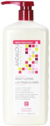 Andalou Naturals 1000 Roses Soothing Body Lotion, 32 Fl. Oz Value Size, Sensitive Skin Lotion with Cocoa Butter, Shea Butter, Aloe Vera & Rosehip Oil