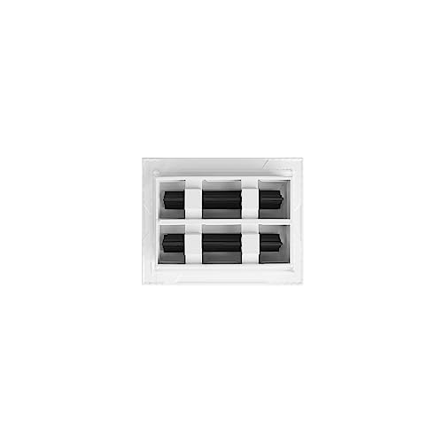 Image of BUILDMART - 6x4 White Modern AC Vent Cover - Decorative Air Vent - Standard Linear Slot Diffuser - Register Grille for Ceiling, Walls & Floors - Texas Buildmart