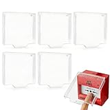 Hinged Call Point Cover, 6 Pack Clear Plastic Fire Alarm Protective Cover Compatible with Eaton Menvier and other Call Point Models