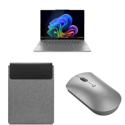 Image of Lenovo Slim 7i Aura Edition - 2025 + Yoga 14-inch Sleeve Grey + 600 Bluetooth Silent Mouse Gray