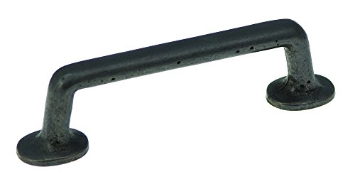 Hickory Hardware P3672-BI Carbonite Collection Pull 4 Inch Center, Center to Center Bar, Black Iron
