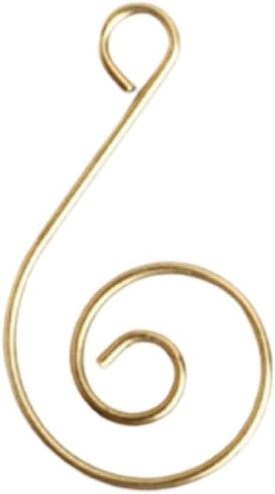 50 Pcs Christmas Wreath Hooks Ornament Hooks Christmas Ornament Hangers Golden S Shaped for Tree