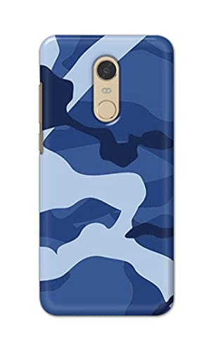 Image of Printed Hard Back Cover Case for Mi Redmi Note 5 Back Cover (Army Blue Pattern) -1302
