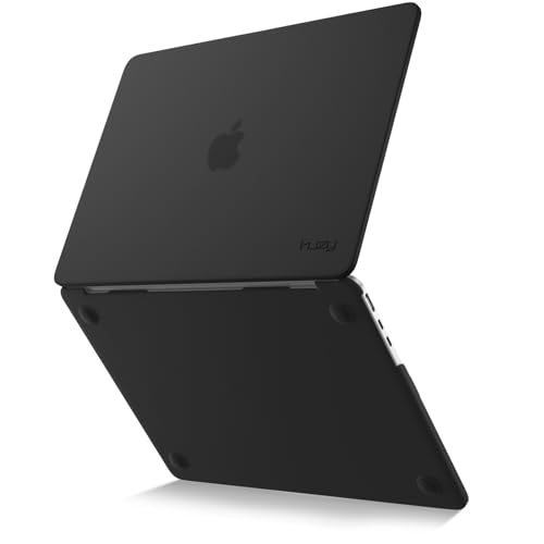 Kuzy for MacBook Air 15 inch Case 2025 M4 A3241, 2024 2023 M3 M2 A3114 A2941 - Mac Air 15 inch Laptop Case Hard Shell Protective Cover - Slim Design Lightweight, Black