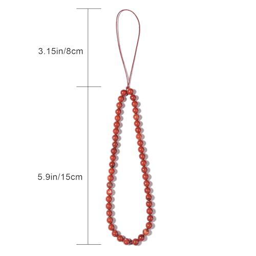 Cordón para teléfono celular anticaída de piedras preciosas naturales 2