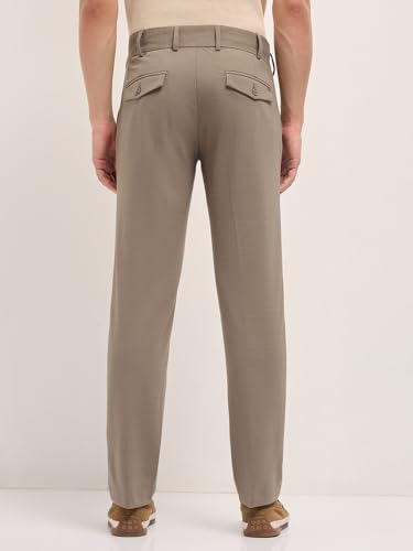 Image of THE BEAR HOUSE Men's Blue Regular Fit Formal Trouser