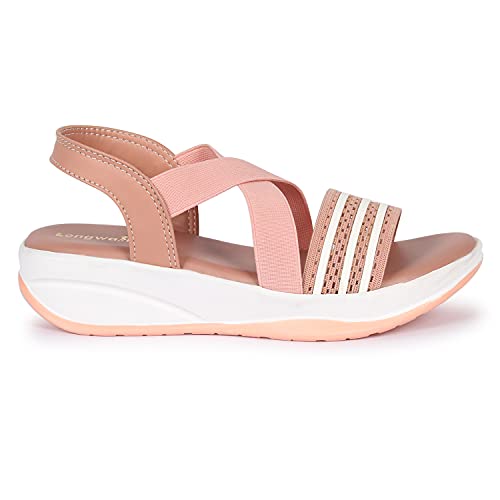 Image of Longwalk Women Casual Sandal Stripe Print Multi Strap