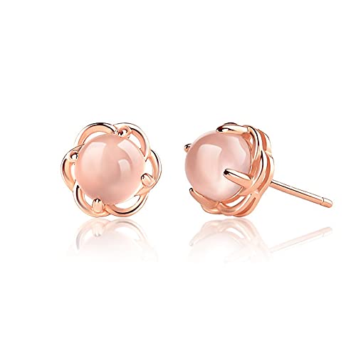 Boucles d'oreilles rose quartz argent 925 la douceur d'un bijou romantique