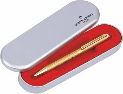 Pierre CardinPearl Konark Exclusive Ball Pen Blister Pack | Metal Body With Pearl Studded On Top | Attractive Look | Smooth, Sturdy, Refillable Pen | Ideal For Gifting | Blue Ink, Pack Of 1