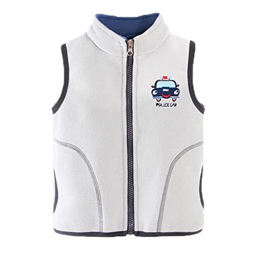 Kids Girls Fleece Waistcoat Cute Print Sleeveless Warm Soft Vest Toddler Boys Shaggy Fall Winter Casual Outerwear