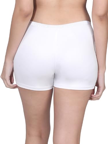 Image of DChica Essentials Girls Boyshorts Panties, Bloomers for Girls with Good Hip Coverage & Inner Elastic, Seamless, High Rise Underwear Shorts for Teenagers (Pack of 1 & 2) Solid Color Panties