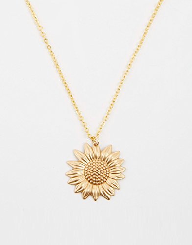 Buy 0001 Sunflower Necklace, Gold 