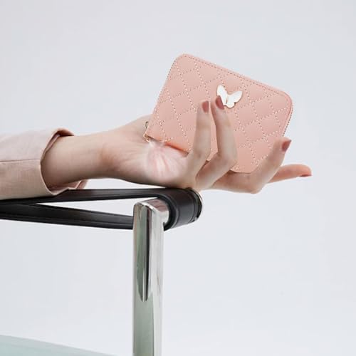 Energather Women's Purse, PU Leather Ladies Credit Card Holders for Women and Girls, Cute Small Purse with Fur Ball Women Wallets for Shopping, Dating, Travel (Black) - Image 6