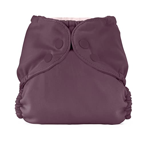 Image of Esembly Cloth Diaper Cover, Plum, Size 1 (7-17lbs) | Reusable, Waterproof, Breathable and Adjustable Outer Layer Over Absorbent Inner, Blowout Protection and Reusbale Swim Diaper