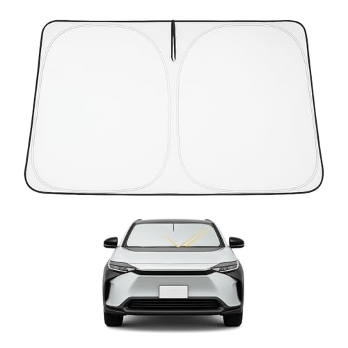 Image of Proadsy 2026 Upgrade Windshield Sun Shade Custom Fit Toyota bZ4X 2023-2026 4-Layer Foldable Front Sunshade Protector Sun Visor Blocks UV Rays Keep Car Cooler