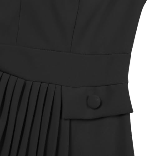 Image of Wear to Work Midi Dress for Women Business Casual A-line Dress Elegance Church Outfits