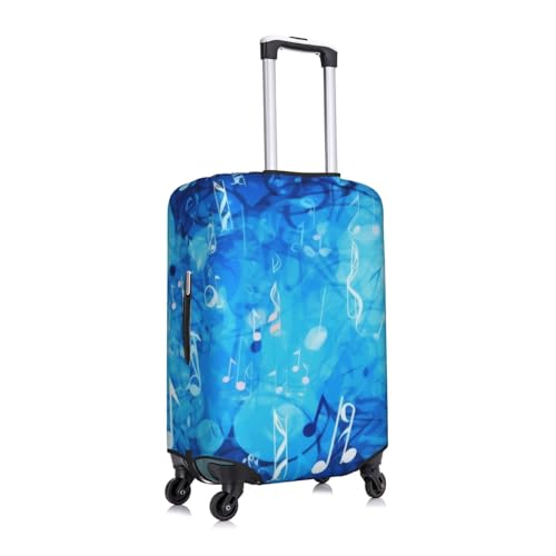 Blue Musical Notes Print Luggage Suitcase Covers Elastic Washable Luggage Protector Luggage Covers For Suitcase3