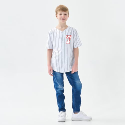 Image of Yuji Itadori Kids Baseball Birthday Shirt 7th 8th 9th 10th Year Old Toddler Boys Girls Shirts Birthday Clothes