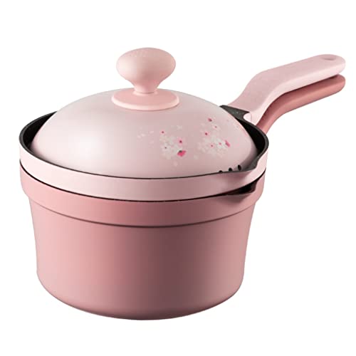Juego de utensilios de cocina antiadherentes con tapa para cocinas de inducción, 18 cm, sartén versátil para una fácil liberación y limpieza de alimentos