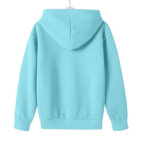 Boys Girls Solid Color Fleece Sweatshirts Fall Winter Long Sleeve Clothes with Hood School Casual Comfy Soft Pullover Tops3