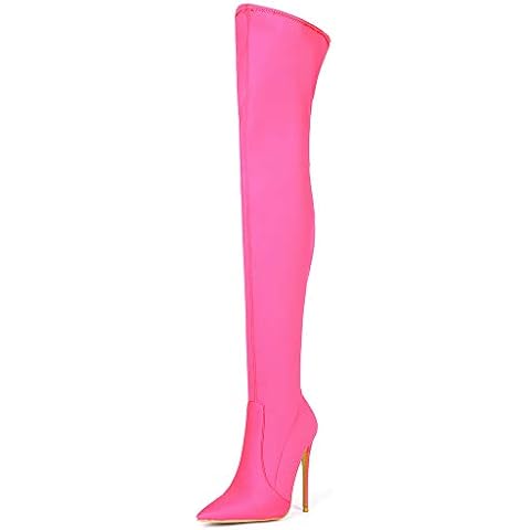 Botas Si Diosa Overknee Tacones de Aguja Cherry Size 44 Cover