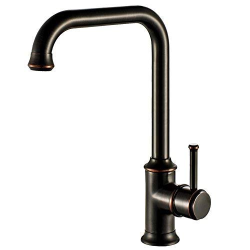 Robinet de cuisine mitigeur en bronze noir idéal pour laver le visage et la buanderie