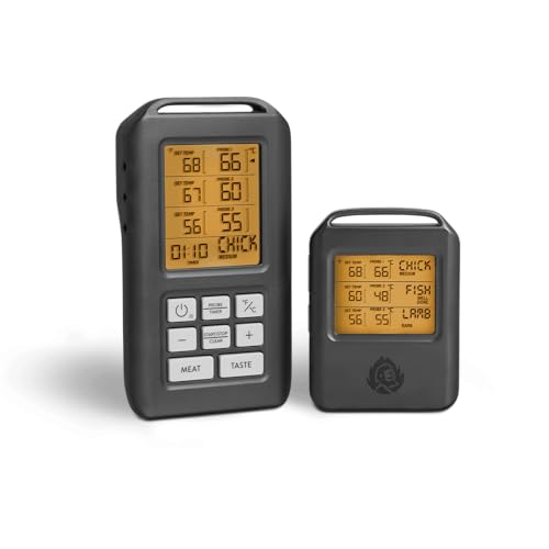 BURNHARD Funk Grillthermometer mit 4 Temperaturfühlern