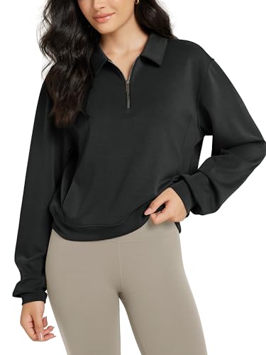 Amazon.com: ODODOS Modal Soft Half-Zip Collared Sweatshirts for