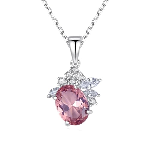 Collier anti-allergie en argent 925 et pendentif ajustable rose doux