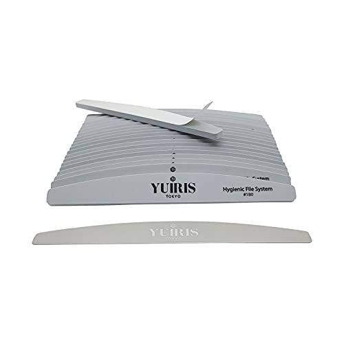 YuiRis EZ Peel & Stick Sponge Buffer 180G- Metal base & 20 refills Disposable Buffer for Acrylic Nails Gel Nails Professional Buffer File Replaceable Sponge Buffer Manicure Tool
