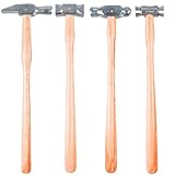 BENCH WIZARD 4 Piece Jeweler's Steel Hammer Set | 9' Length | Solid Wood Handle |...
