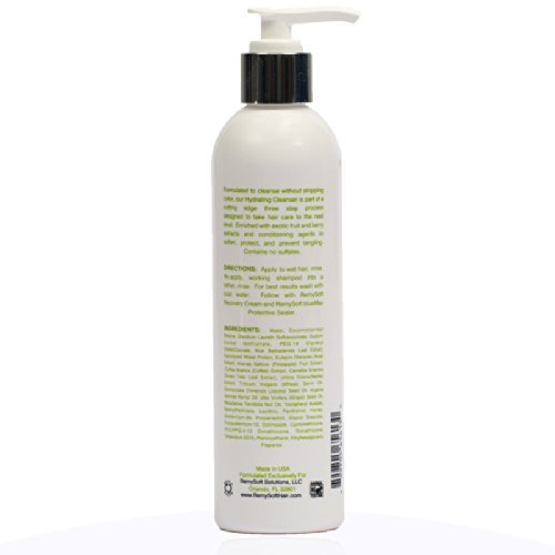 Remysoft Moisturelab Hydrating Cleanser - Safe For Hair Extensions, Weaves And Wigs - Salon Formula Shampoo 8Oz - Gentle Sulfate-Free Lather #TOP1