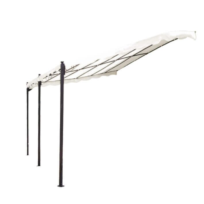 Pergola da Giardino addossata 3x4 in acciaio poliestere - MERLIN Antracite