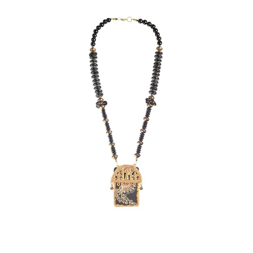 Image of AAKRITI ART CREATIONS Handcrafted Tribal & Wooden Necklace Collection | Dhokra, Ethnic, Brass & Artistic Designs | Royal, Boho & Nomadic-Inspired Statement Jewelry for Women