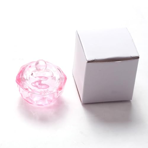 TEHAUX 2 piezas vasos de cristal para líquido de uñas miniatura 5