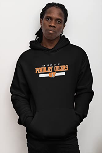 CreateMyTee | Univ of Findlay Oilers Stacked Two Color Hooded Sweatshirt3