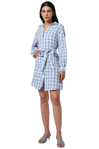Image of Van Heusen Women Shirt Mid-Thigh Length Dress