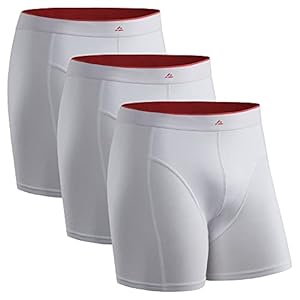 DANISH ENDURANCE Boxer Homme en Fibre de Bambou, Lot de 3, Caleçon Doux, Ajusté et Respirant, Noir, Blanc, Gris