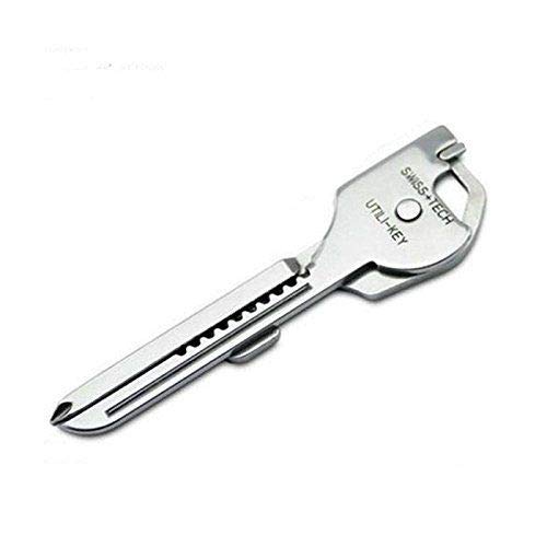 CABLEPELADO Llavero multifuncional 6 en 1 | Acero inox | Llavero Multiherramienta | Apto para camping y senderismo | Destornillador Phillips, destornillador plano, abrebotellas, cortador de alambre