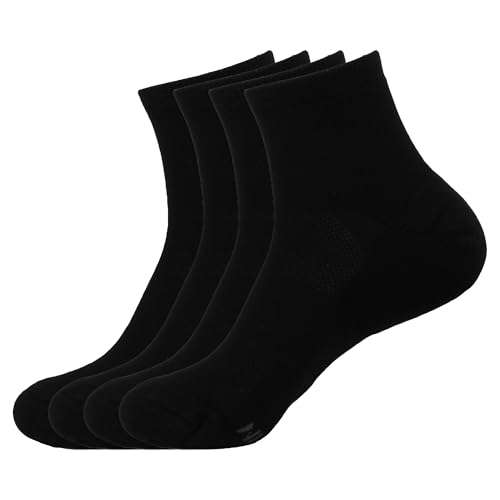 Image of BambooMN Women's Rayon from Bamboo Athletic Quarter Crew Sock for Home Travel Work and Sport