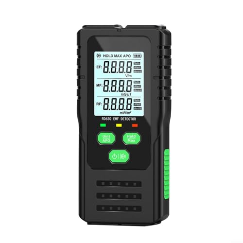 Helilyco Detector de radiación 3 en 1 para uso doméstico e industrial mide campo eléctrico y RF con apagado automático (RD630C)