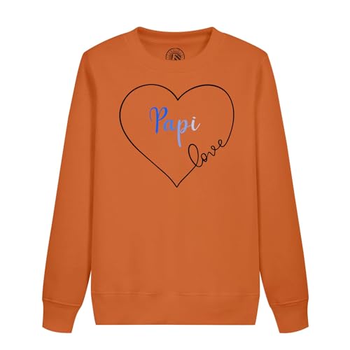 Sweatshirt enfant Papi Love pull grand pere amour en coton molleton