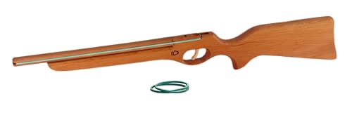 BestSaller A1221 Flinte Gewehr aus Holz mit Funktion (schießt Gummis) 63 cm Natur inkl. zufälliger BestSaller-Sammelkarte (1 Stück)