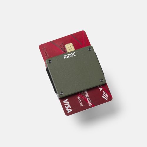The Ridge Wallet For Men - LITE - The Minimalist Wallet, Smaller - Holds up to 8 Cards, RFID Protection, Sleek, Compact and Lightweight Card Holder - Matte Olive4