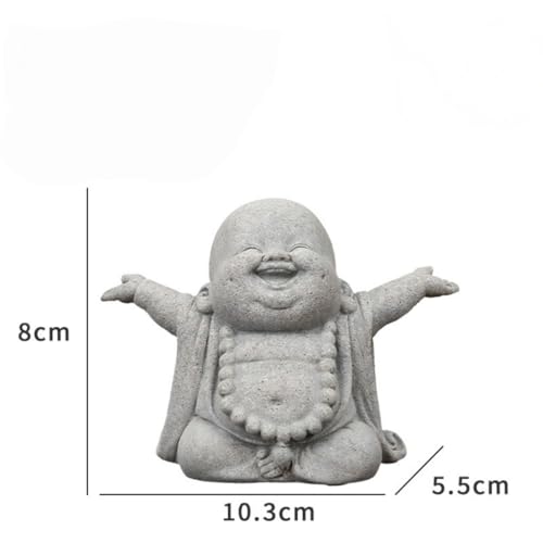 Estatua de Buda de Piedra Zen para Decoración miniatura 2
