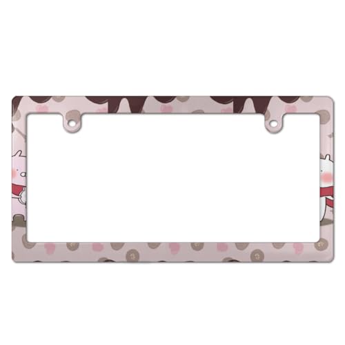 うさまる ナンバーフレーム ナンバープレート フレーム 普通車/軽自動車 カーアクセサリー 錆びにくい 掛けやすい 装飾ボーダー 簡単取付