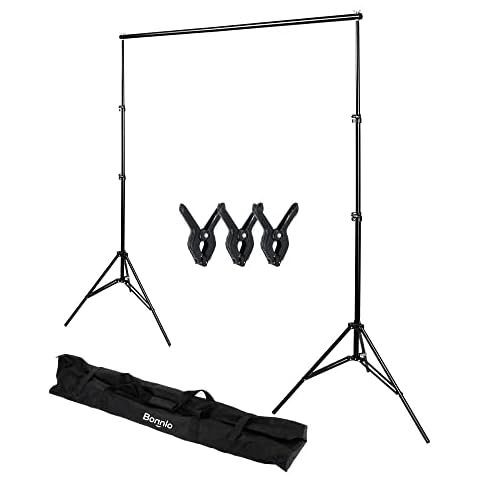 Bonnlo 2m x 3m Backdrop Stand with Carry Bag Cover