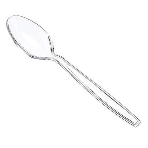 IMBALLAGGI ALIMENTARI Paquetes de Alimentos 300 Unidades de 13,8 cm de plástico Transparente Cucharas para Helados Yogurt Granite y Frappe.