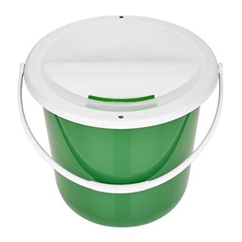 Plastic Coin Collection Bucket with Removable lid and Handle Charity Donation Collection Money Box Pail for Fundraising with top Slot for Tickets raffles and Money (Green) Pack of 3